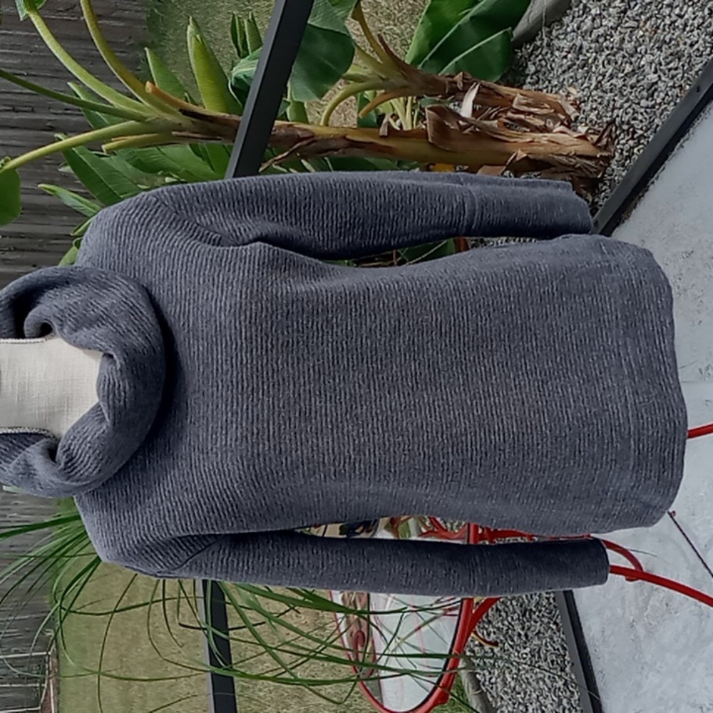 Merona Women's Heavy Weight Ribbed Long Sleeve Cowl Neck Sweatshirt Size Medium